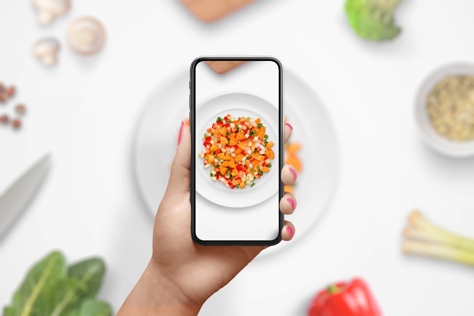 Fresh healthy meal with colorful vegetables